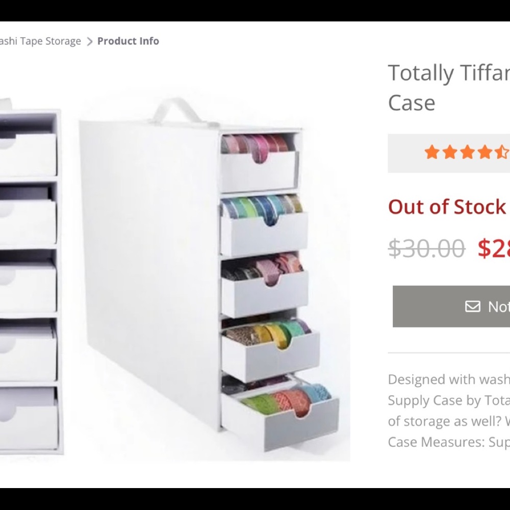 SOLD Totally Tiffany - Stash and Store - 5 Drawer Supply Case